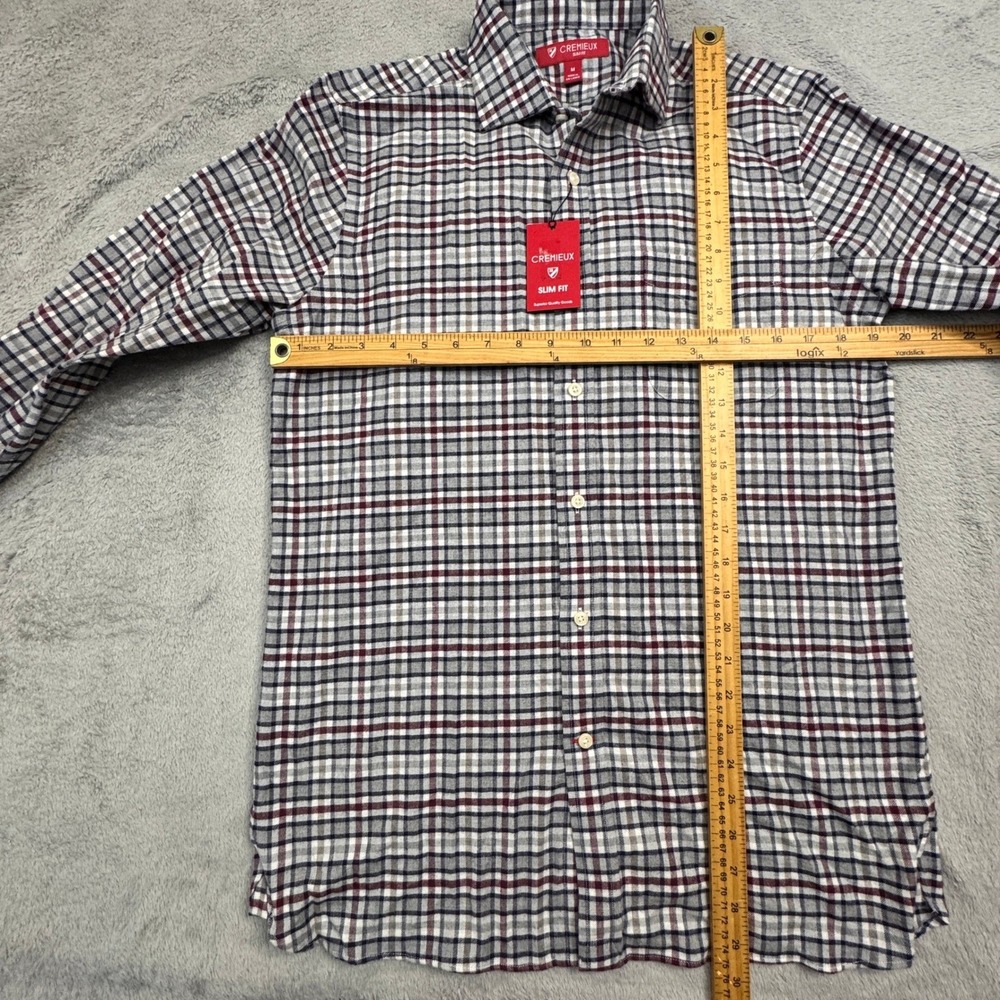 Cremieux Mens Medium Slim Fit Plaid Button Down Long Sleeve‎ Casual Shirt NWT! - Picture 5 of 8